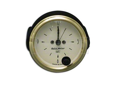Auto Meter Golden Oldies Series 2-1/16-Inch 12-Hour Clock