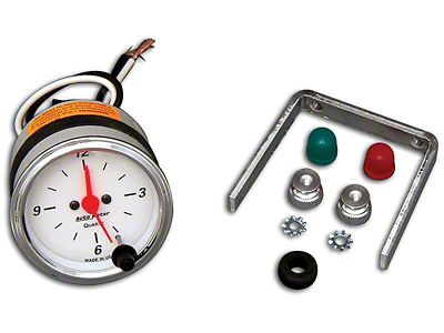 Auto Meter Arctic White Series 2-1/16-Inch 12-Hour Clock