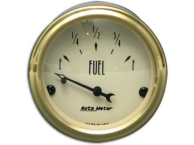 Auto Meter Golden Oldies Series 2-1/16-Inch Fuel Level Gauge; 0 ohm Empty to 30 ohm Full