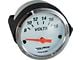 Chevy Custom Voltmeter, White Face, With Black Numbers & Orange Needle, AutoMeter, 1955-1957