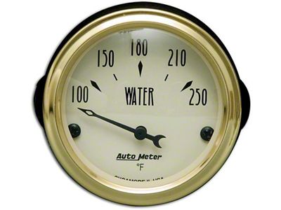 Auto Meter Golden Oldies Series 2-1/16-Inch Water Temperature Gauge; 100-250 Fahrenheit