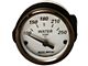 Chevy Custom Water Temperature Gauge, Brushed Aluminum Face, With Black Needle, AutoMeter, 1955-1957