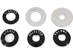 Chevy Dash Bezel Indicator Set, 150 & 210, Without Chrome Backing, 1955-1956