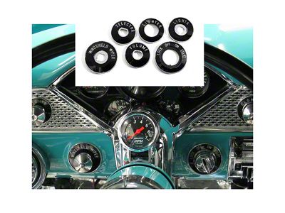 Dash Bezel Indicator Set,Bel Air,55-56 6 Pcs