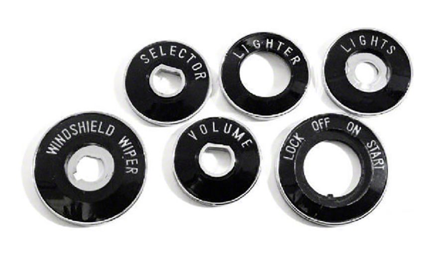 Ecklers Air Dash Bezel Set with Chrome Backplates (55-56 Bel Air)