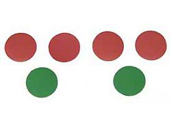 Dash Indicator Light Lens Disc Set (1957 Chevy Bel Air; 1957 Chevy 150; 1957 Chevy 210; 1957 Chevy Nomad)