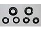 Chevy Dash Indicator Set, Bel Air, Without Chrome Backing, 1955-1956