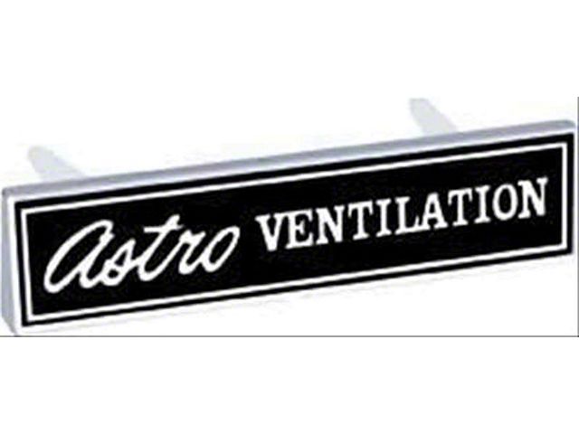 Chevy Dashboard Emblem, Astro Ventilation, 1969-1970