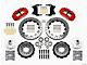 Chevy Front Disc Brake Kit, Drop Spindle, Red Powder Coat Caliper, SRP Drilled & Slotted Rotor,12.88, Wilwood Forged Superlite 6R Big Brake Series 55-57