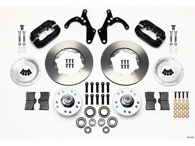 Chevy Disc Brake Kit, Front, 11, At The Wheel, Wilwood, 1955-1957
