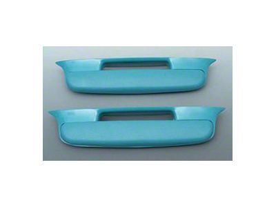 Chevy Door Armrests, Turquoise, Bel Air, 1957