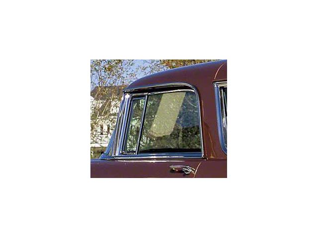 Chevy Door Glass, Installed In Frame, Clear, Nomad, Left, 1955-1957 (Nomad, All Models)