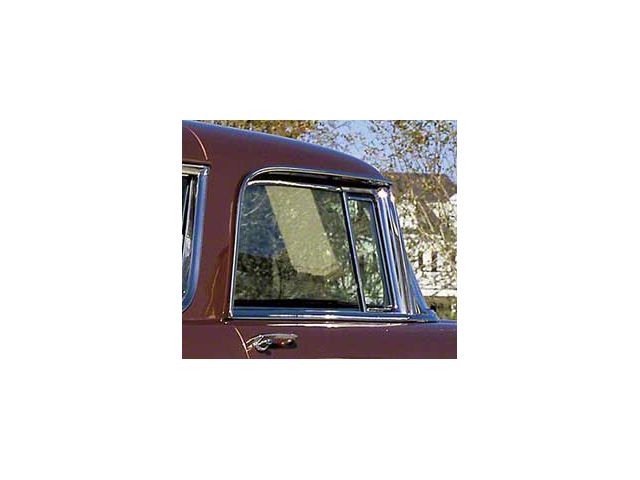 Chevy Door Glass, Installed In Frame, Clear, Nomad, Right, 1955-1957 (Nomad, All Models)