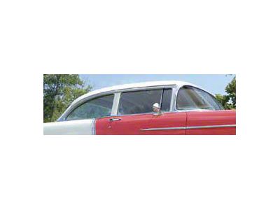 Chevy Door Glass, Installed In Lower Channel, Clear, 2-DoorSedan & Wagon, Right, 1955-1957