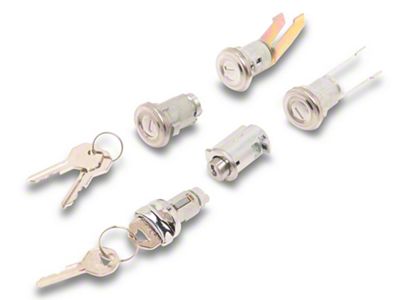 Ignition, Door, Glove and Trunk Lock Set with U-Pawl (55-57 150 Hardtop, 210 Hardtop, Bel Air Hardtop)