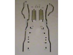 Chevy Dual Exhaust System, For Use With 4-Barrel Carburetor, Aluminized, Convertible, 1956 (Bel Air Convertible)