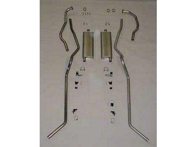 Chevy Dual Exhaust System, For Use With 4-Barrel Carburetor, Aluminized, Wagon, Nomad, Delivery, 1955