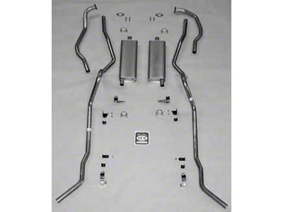 Chevy Dual Exhaust System, For Use With 4-Barrel Carburetor, Aluminized, Wagon, Nomad, Delivery, 1956