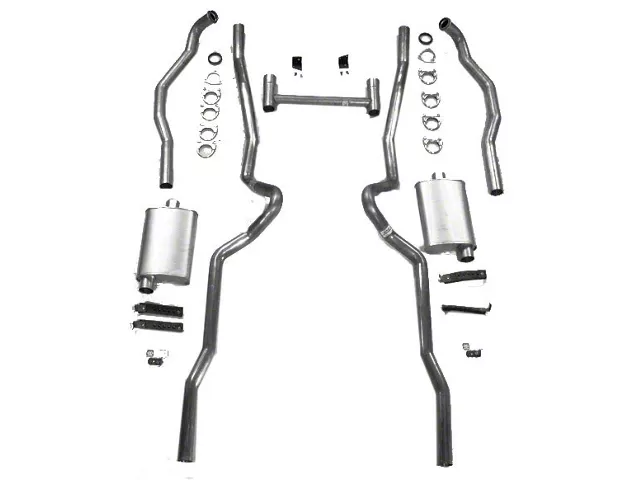 Ecklers Dual Exhaust,SB,2-1/2Turbo w/Rams,,Stlss Steel,NWgn,55-57