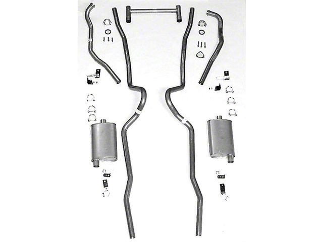 Ecklers Exhst Systm,SB,Turbo 2,w/2Rams Horn Manif,Alum,N-Wgn,55-57