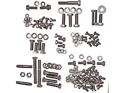Chevy Engine Bolt Kit, Stainless Steel, 235ci, Use With Aluminum Valve Cover, 1955-1957