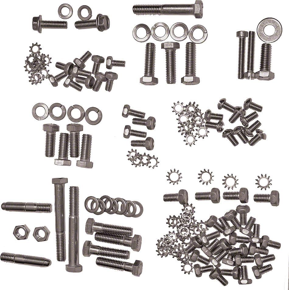 Ecklers Chevy Engine Bolt Kit, Stainless Steel, 235ci, Use With