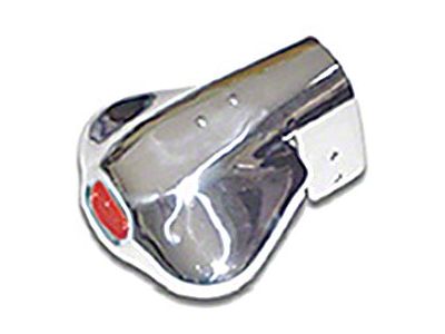 Exhaust Extension,Chrome With Red Jewel,49-54