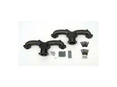 Chevy Exhaust Manifolds, 2 1/2 Rams Horns, Uncoated, HighPerformance, Small Block, V8, 1955-1957