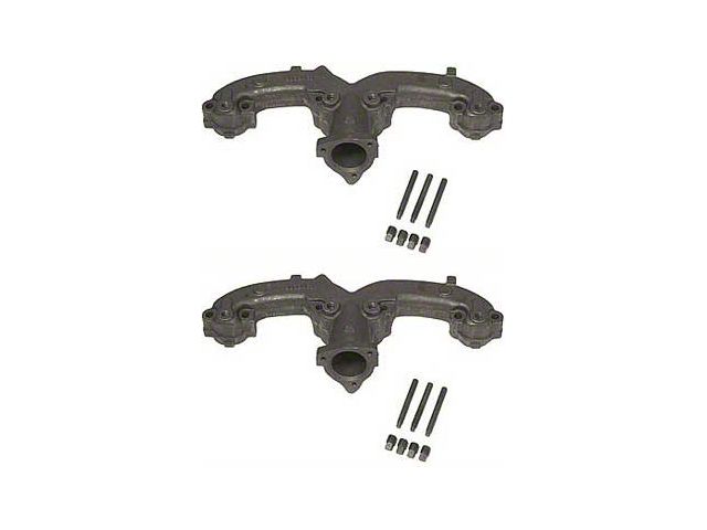Chevy Exhaust Manifolds, Rams Horn, Small Block, 2, 1955-1957