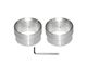 Chevy Exhaust Tips, Billet Aluminum, Beveled, Machined Finish, 2, 1955-1957