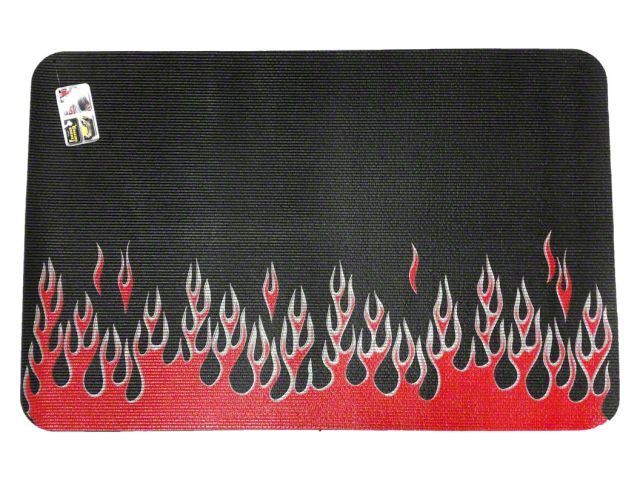 Chevy Fender Cover, Gripper, Flames, Red/Siver