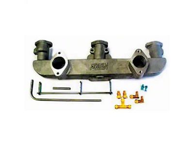 Fenton Intake Manifold,Aluminum,Dual Carb,6-Cylinder,49-57