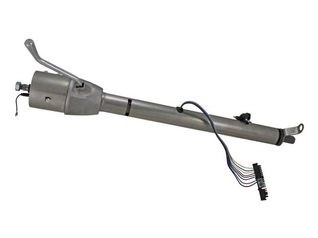 Chevy Flaming River Tilt Steering Column, With Neutral Safety Switch, Paintable Finish, 1955-1956 Shifter On Column