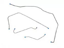 Chevy Front Brake Line Set, Stainless Steel, With Standard Factory Brakes, 1955