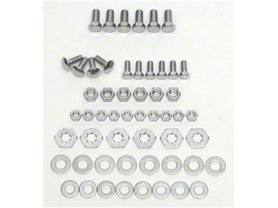 Chevy Front Bumper Hardware Installation Kit, Driver Quality, 1957