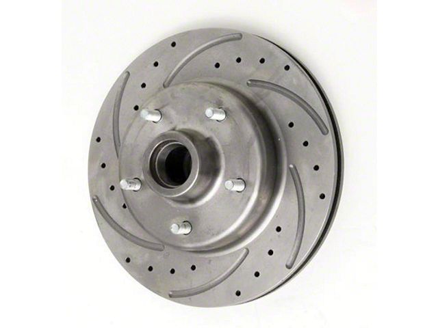 Frt Disc Brake Rotor,Drilled/Slotted,Drop Spindle,Lf,55-57