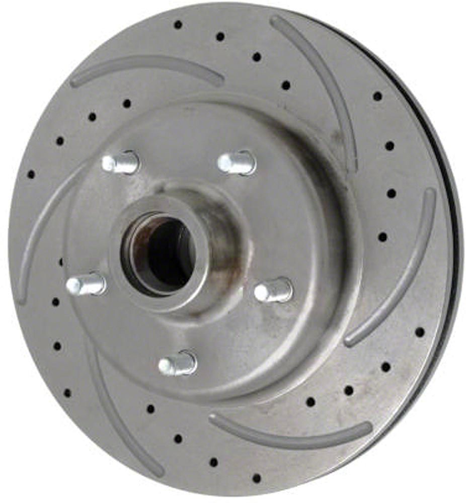 Ecklers Frt Disc Brake Rotor,Drilled/Slotted,Drop Spindle,Rt,55-57