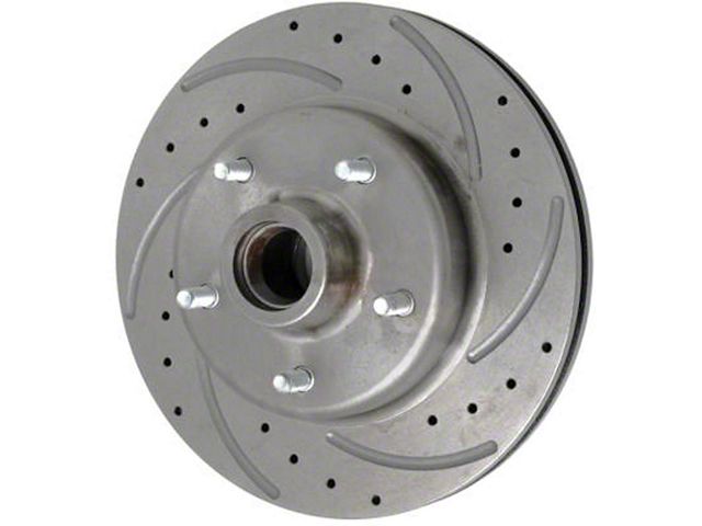 Ecklers Frt Disc Brake Rotor,Drilled/Slotted,Drop Spindle,Rt,55-57