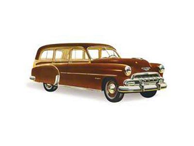 Chevy Front Door Glass, Clear, Station Wagon, Except 1949 Woody, 1949-1952 (Styleline Deluxe, Station Wagon, Steel)