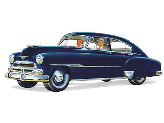 Chevy Front Door Glass, Tint, Fleetline 4-Door Sedan, 1949-1951