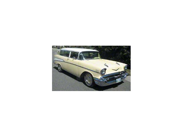 Chevy Front Door Glass, Tinted, 4-Door Sedan Or Wagon, 1955-1957