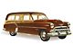 Chevy Front Door Glass, Tinted, Station Wagon Except '49 Woody, 1949-1952 (Styleline Deluxe, Station Wagon, Steel)