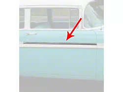 Chevy Front Door Molding, Bel Air, Left Lower Or Right Upper, For 2-Door, Show Quality, 1956