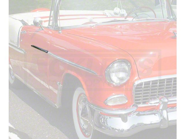 Chevy Front Door Molding, Bel Air, Right, Show Quality, 1955