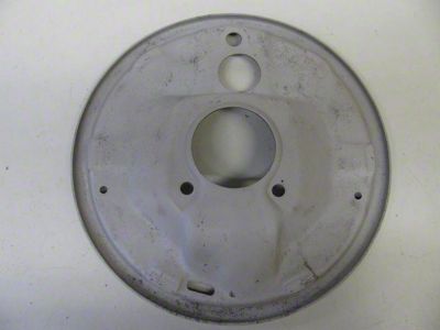 Chevy Front Wheel Backing Plate, Left Side, Used, 1955-1957