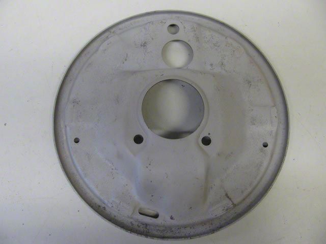 Chevy Front Wheel Backing Plate, Left Side, Used, 1955-1957