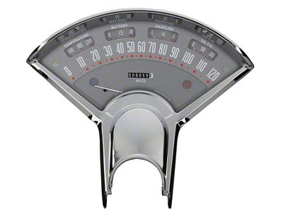 Classic Instruments Chevy Gauge Kit, Classic Instruments, BelEra III, Gray, 1955-1956