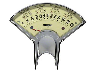 Classic Instruments Chevy Gauge Kit, Classic Instruments, BelEra III, Tan, 1955-1956
