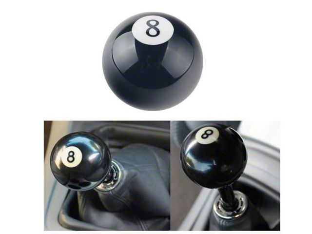 Chevy Gear Shift Knob, Black 8 Ball, 1955-1957