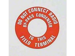 Chevy Generator Warning Tag, 1955-1957
